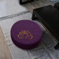 thumbnail image 6 of Round Yoga Meditation Cushion 16" Dia Zippered Cover Meditation Accessories Floor Pillow for Tea Decor Prayer Indoor Men Gifts Dark Violet 6cm, 6 of 10