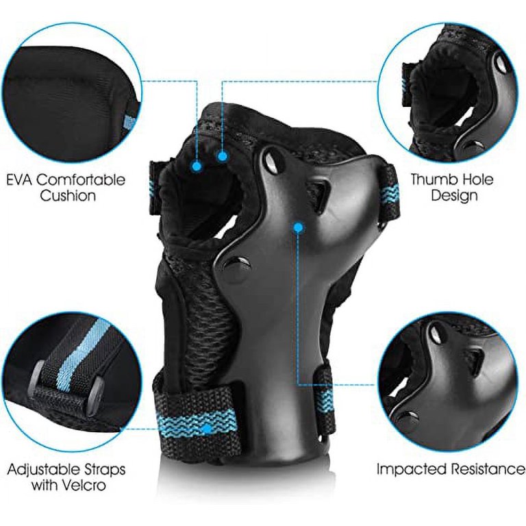 Huahong-6pcs/set Teenager Adult Knee Pads Wrist Guards