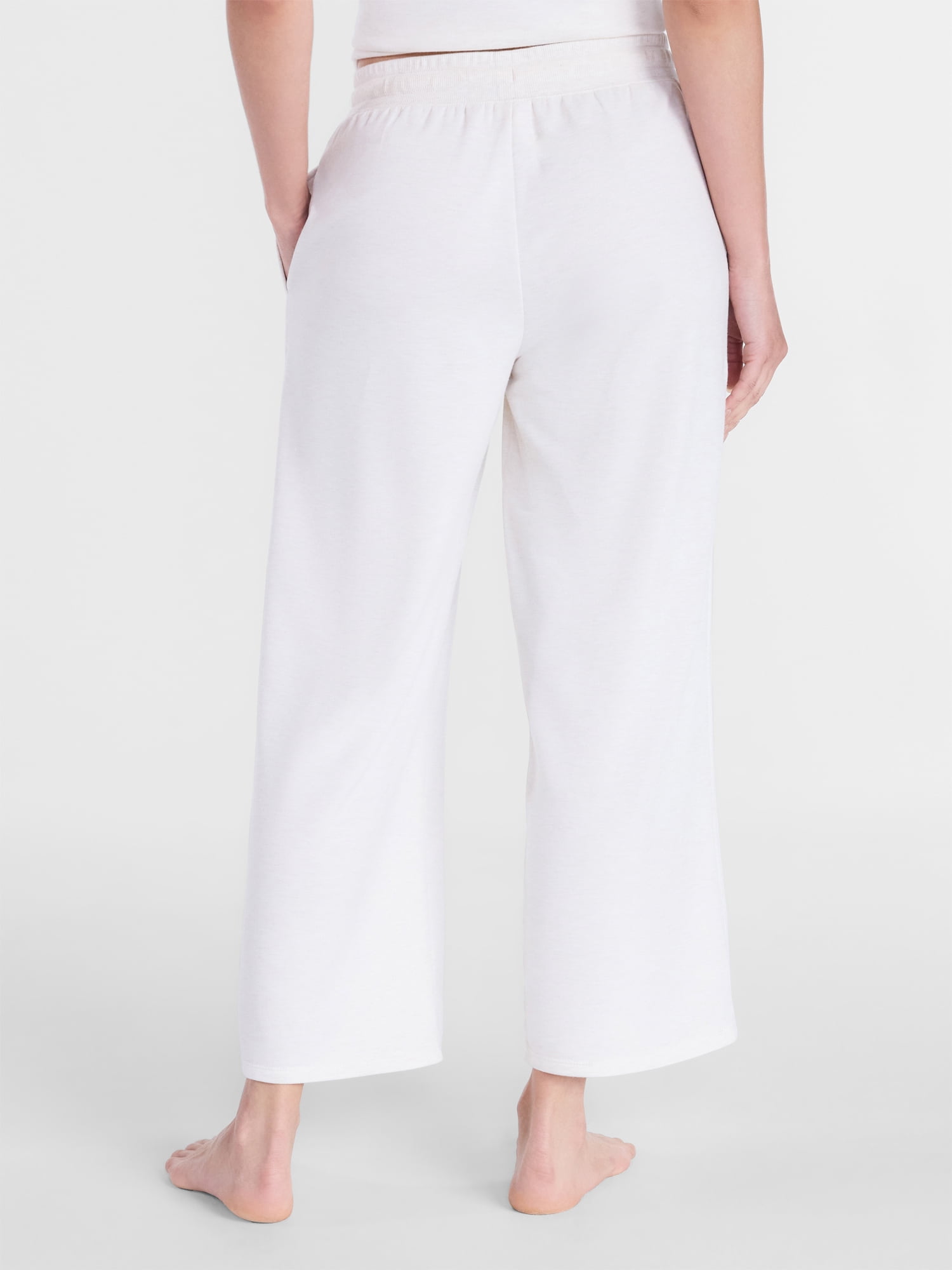 Joyspun Women's French Terry Knit Sleep Capri Pants, 25” Inseam, Sizes XS-3X