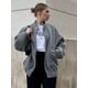 thumbnail image 3 of Chaquetas de bombardero sólidas para mujer, abrigo suelto con botón, Tops de manga larga, chaqueta informal con bolsillo, gris, Primavera, Ins, 3 of 4