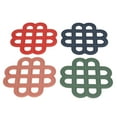 thumbnail image 4 of 4Pcs Silicone Trivet Pad Hollow Heat Resistant Slip Resistant China Knotted Trivet Pot Mat for Kitchen Table, 4 of 14