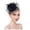 Black, variant on Flower Mesh Ribbons Feathers Headbands for Women Cocktail Tea Party Hat Headwear Elegant Stylish Retro Headband 1 PC Black one size