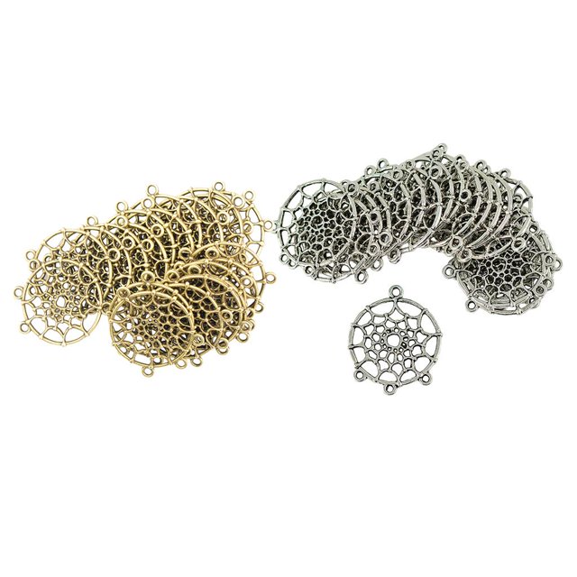 40 Piezas de tón de Colgantes Conector para Bricoje Colr Pendiente Artesanía Joyería Haciendo Halzgos BLESIY Conector colgante