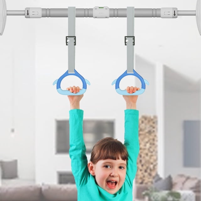 LJNYFDC Pull Up Rings 2Pcs Gymnastics Rings with Adjustable Straps Non Slip Grip Pull Up Rings with Strong 200KG Load Bearing Strength Training Equipment for Home Gym