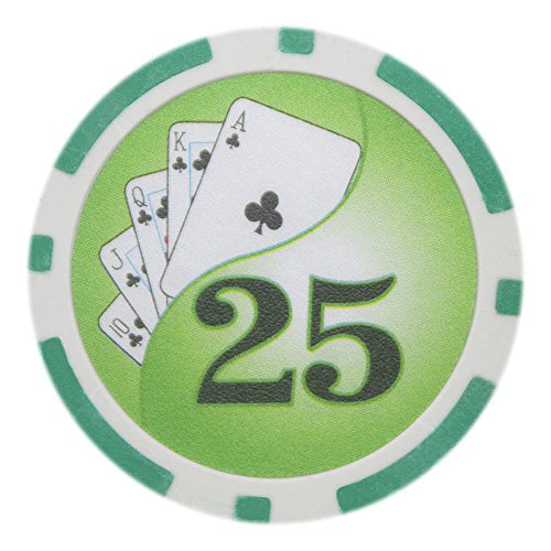 100pcs 14g Yin Yang Casino Table Clay Poker Chips $25 