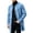 Blue, variant on TRUNZI Men's Button Down Fleece Coats Long Sleeves Open Front Crewneck Casual Warm Fall Winter Jackets with Side Pockets,Black,Size 3XL