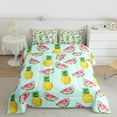 thumbnail image 2 of Manfei Kawaii Watermelon Pineapple Bedding Comforter Set, Cartoon Fruit Print Twin Comforter Sets, Teens Kids Child Reversible Bedding Set, Luxury Bedroom Decor, 2 Pieces, 2 of 8