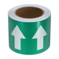 thumbnail image 1 of Unique Bargains Directional Flow Arrow Tape 4'x65', Adhesive Pipe Identification Marking Stickers, White on Green, 1 of 5