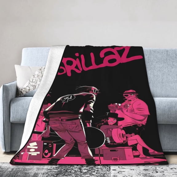 Gorillaz Throw Blanket Soft Bed Bedding Warm Cozy Plush Flannel Fleece Blankets Sofa Couch Bedroom Home Décor 40"x30"
