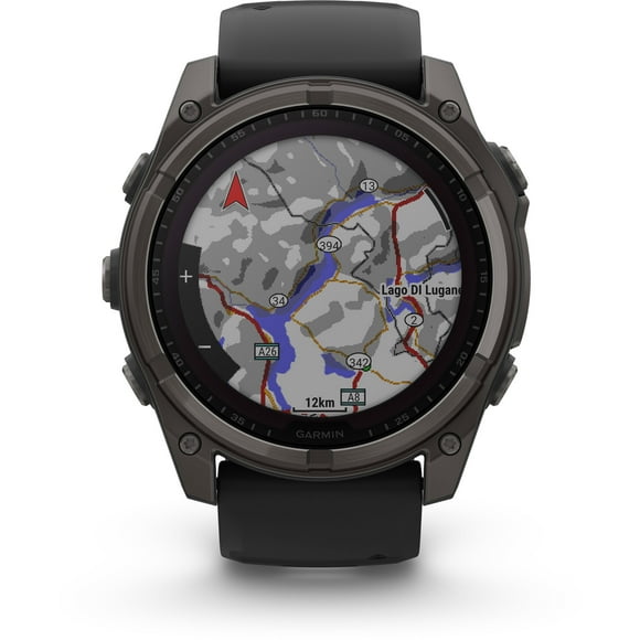 Garmin, monitor deportivo, fenix 8, 51mm, Sapphire Solar, Carbon Gray
