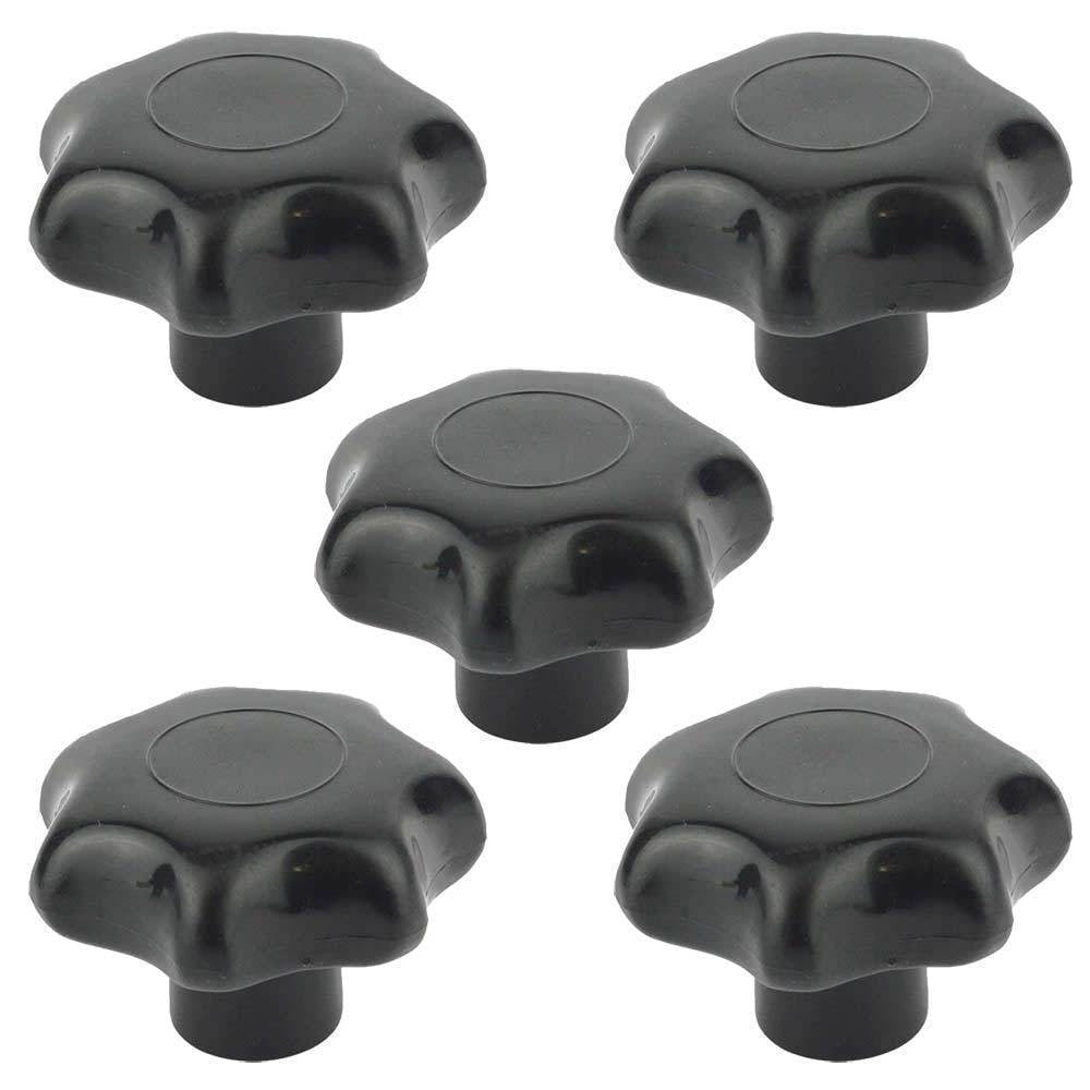 5 Pack Female 7 Star Plastic Jig Knob 3/8"16 Threaded