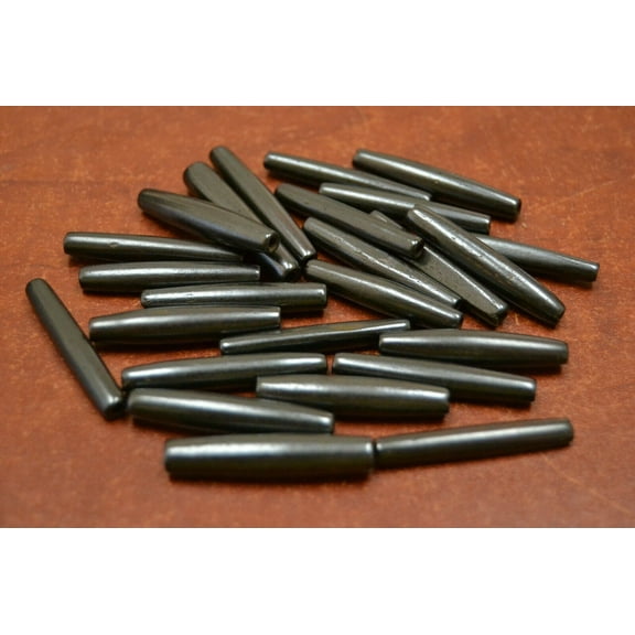 50 Pcs Black Buffalo Bone Tube Hair Pipe Chockers Beads 1 1/2"