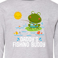 thumbnail image 4 of Inktastic Daddys Fishing Buddy Cute Frog Long Sleeve Youth T-Shirt, 4 of 5
