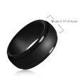 thumbnail image 4 of Silicone Wedding Ring Band Men Woman Black Flexible Rubber Gym Plastic Temporary, 4 of 9