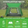 thumbnail image 4 of Wakeman Outdoors 4 Person Camping Tent with Attached Porch Canopy, Green, 4 of 6