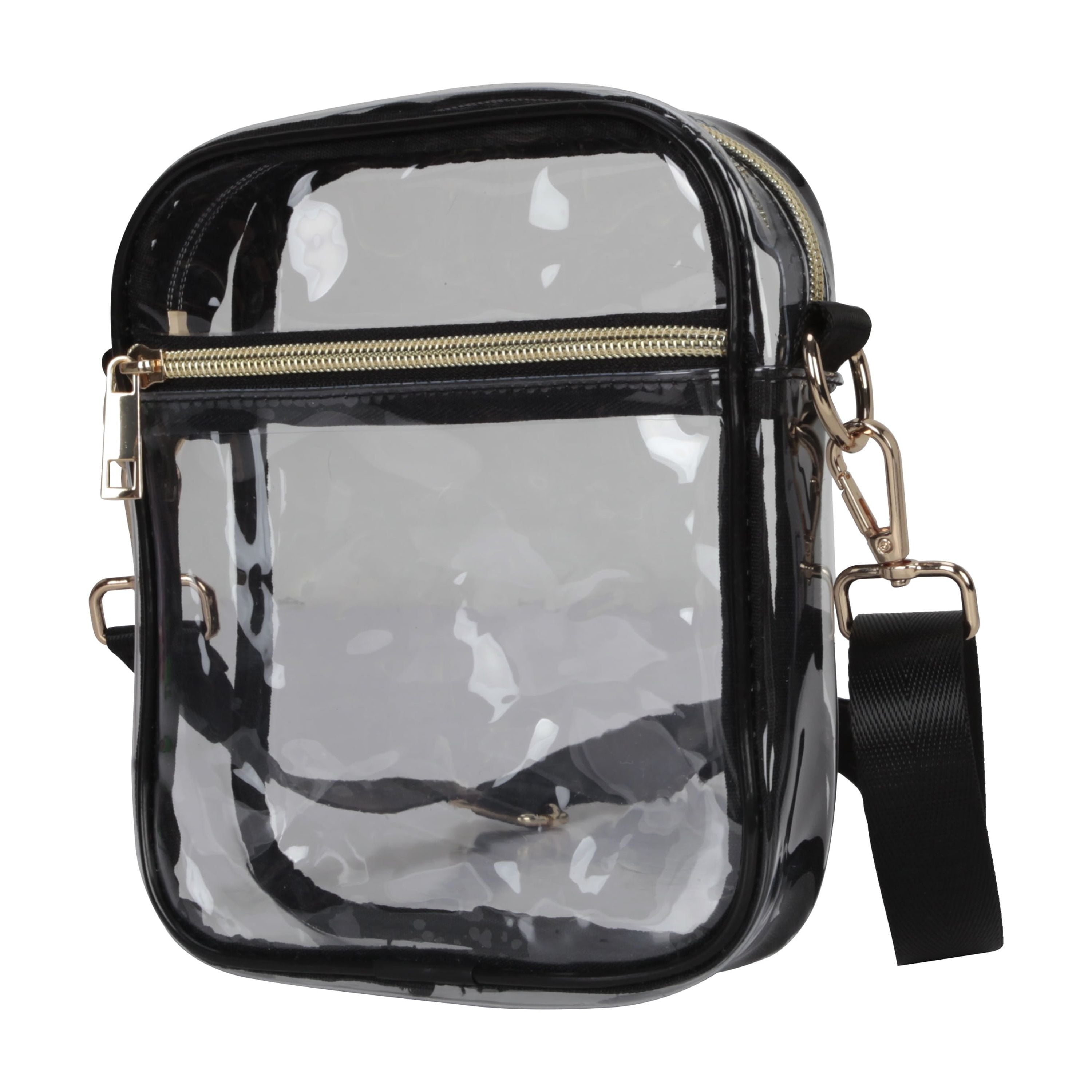 Hello Hobby Cell Phone Handbag, Customizable Transparent Purse for Stadiums, Concerts, and Everyday Use, Black