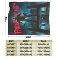 thumbnail image 4 of Jason Voorhees Friday the 13th Printed Flannel Plush Throw Blanket for Living Room Bedroom Sofa and Camping, Perfect Halloween Home Gift 50"X40", 4 of 9
