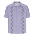 thumbnail image 6 of cllios Big and Tall Hawaiian Shirts Mens Cotton Linen Short Sleeve Button Up Shirt Summer Cuban Hippie Tshirts Holiday Party Tops, 6 of 6