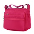thumbnail image 2 of Bolsos de mano casuales, multibolsillos, tipo bandolera, impermeables, de nailon, color rojo, 2 of 4