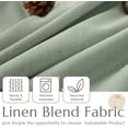 thumbnail image 4 of Linen Textured Tier Curtains 24 Inch for Kitchen Windows Farmhouse Cafe Curtains Small Drapes Rustic Light Filtering Half Window for Living Room Laundry Rod Pocket 2 Panels Green, 4 of 8
