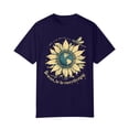 thumbnail image 4 of NAMTYQX Floral Tops for Women Scoop Neck Casual Plus Size Short Sleeve Relaxed Fit Graphic Breathable Light Mit Print Blouses for Women Dressy Casual Navy Size XL, 4 of 5