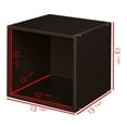 thumbnail image 6 of Regency Niche Cubo Storage Set- 4 Full Cubes/2 Half Cubes with Foldable Storage Bins- Cherry/Black, 6 of 10