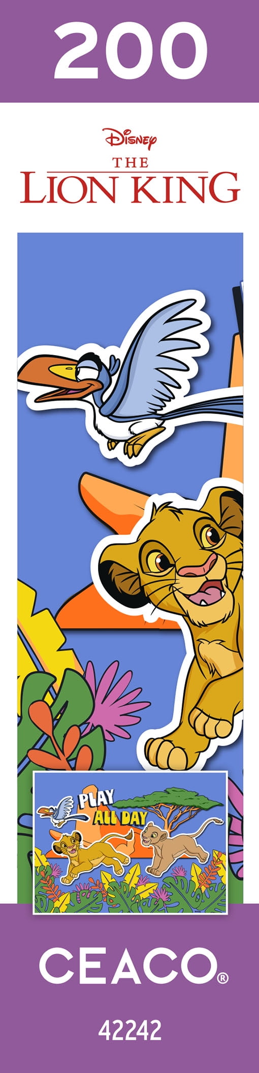 Ceaco Disney Friends Play All Day 200-Piece Interlocking Jigsaw Puzzle for Children Ages 8+