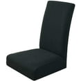thumbnail image 4 of Stretch Dining Chair Covers Soft Removable Dining Chair Slipcovers Plaid Black, 4 of 7