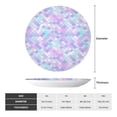 thumbnail image 2 of Yiaed Rainbow Scales Print Bone China Decorative Plate Ceramic Dinner Plates Art Crafts with Display Stand-6in, 2 of 6