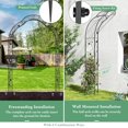 thumbnail image 2 of 99-Inch Garden Arch Trellis, Plant Support Trellis Climbing Pergola W/7 Combination Ways & 2 Installation Methods, 2 Half Arches, Metal Archway Garden Arbor for Wedding Party Ceremony Decor, 2 of 9