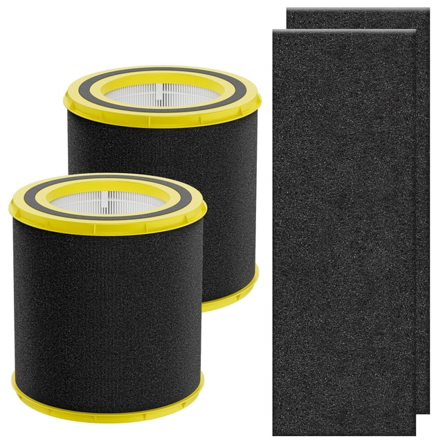 FLT4700 HEPA Filter M Replacement Compatible with G-Guardian AC4700 AC4700BDLX AC4711W AC4625 AC4625WDLX Air Purifier FLT4700 FLT47CB4, 2 HEPA + 4 Ac