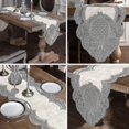 thumbnail image 3 of Mantel de terciopelo floral, elegante y elegante, lavable, cubierta de mesa, decoración para comedor, boda, banquete, Halloween, decoración navideña, 3 of 4