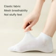 thumbnail image 4 of Women's ultra-thin socks Bamboo shallow sleeveless breathable low ankle deodorant arch support mesh socks 6 pairs - type:set3;, 4 of 5