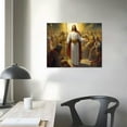 thumbnail image 3 of GOSMITH  Christ Jesus Canvas Wall Art Preaching for The Soldiers Holy Religious Christian Painting Canvas Prints Living Room Bedroom Bathroom Wall Decor Framed Ready to Hang,20x16 inches, 3 of 4
