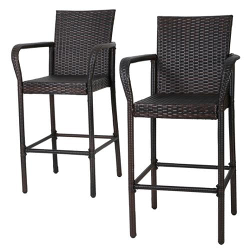 Christopher Knight Home Delfina Outdoor Wicker Barstool Set Of 4 Christopher Knight Home Delfina Outdoor Wicker Barstool Set Of 4 By Com