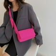 thumbnail image 1 of AMERTEER Designer Female Handbag Solid Color Padded Quilted Crossbody Bag Portable Travel, 1 of 8