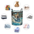 thumbnail image 4 of Fuzoiu Comic Airplane Cockpit Illustration Print Circular Hamper,Laundry Basket with Handle,Collapsible Laundry,Dirty Clothes Storage Basket,for Bedroom Bathroom Dorm Living Room-Medium, 4 of 6