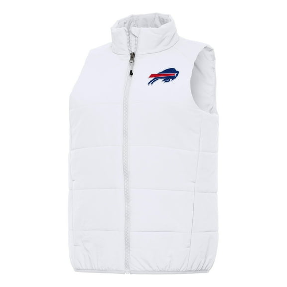 Women's Antigua White Buffalo Bills Experience Full-Zip Vest