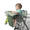 Green Print, variant on Pozico Universal Shopping Cart & High Chair Cover, Elephant Pattern, Soft Protective Seat Liner with Built-in Storage Bag for Infant Toddler, 1 Pack