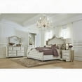 thumbnail image 2 of Ivory and Camel Upholstered Queen Panel Bed by Justine - Elegant and Dimensional, 2 of 5
