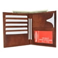 thumbnail image 4 of Genuine Leather Large Hipster Bifold Credit Card Id Mens Wallet 502 CF, 4 of 37