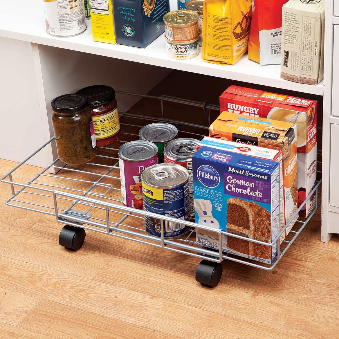 Expandable Rolling Metal Basket