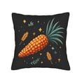 thumbnail image 4 of Set of 2 Decorative Throw Pillow Covers 18x18in - Whimsical Pineapple Design with Colorful Stars & Leaves for Couch Bed Car, 4 of 8