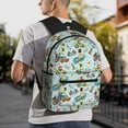 thumbnail image 4 of Horeoi Cartoon Car Racing Print Casual Backpack for School Work Travel Hiking with Laptop Compartment and Side Pockets Lightweight Design, 4 of 6