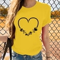 thumbnail image 2 of AOOCHASLY Valentine's Day Women's Tops, Fashion Women's Heart Print Graphic Cute Tee Shirt Funny T Shirt Tops, 2 of 7