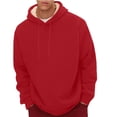 thumbnail image 4 of Sherpa Hoodies for Men Heavyweight Fleece Lined Thick Pullover Fall Winter Thermal Sweatshirt with Kangaroo Pocket, 4 of 7