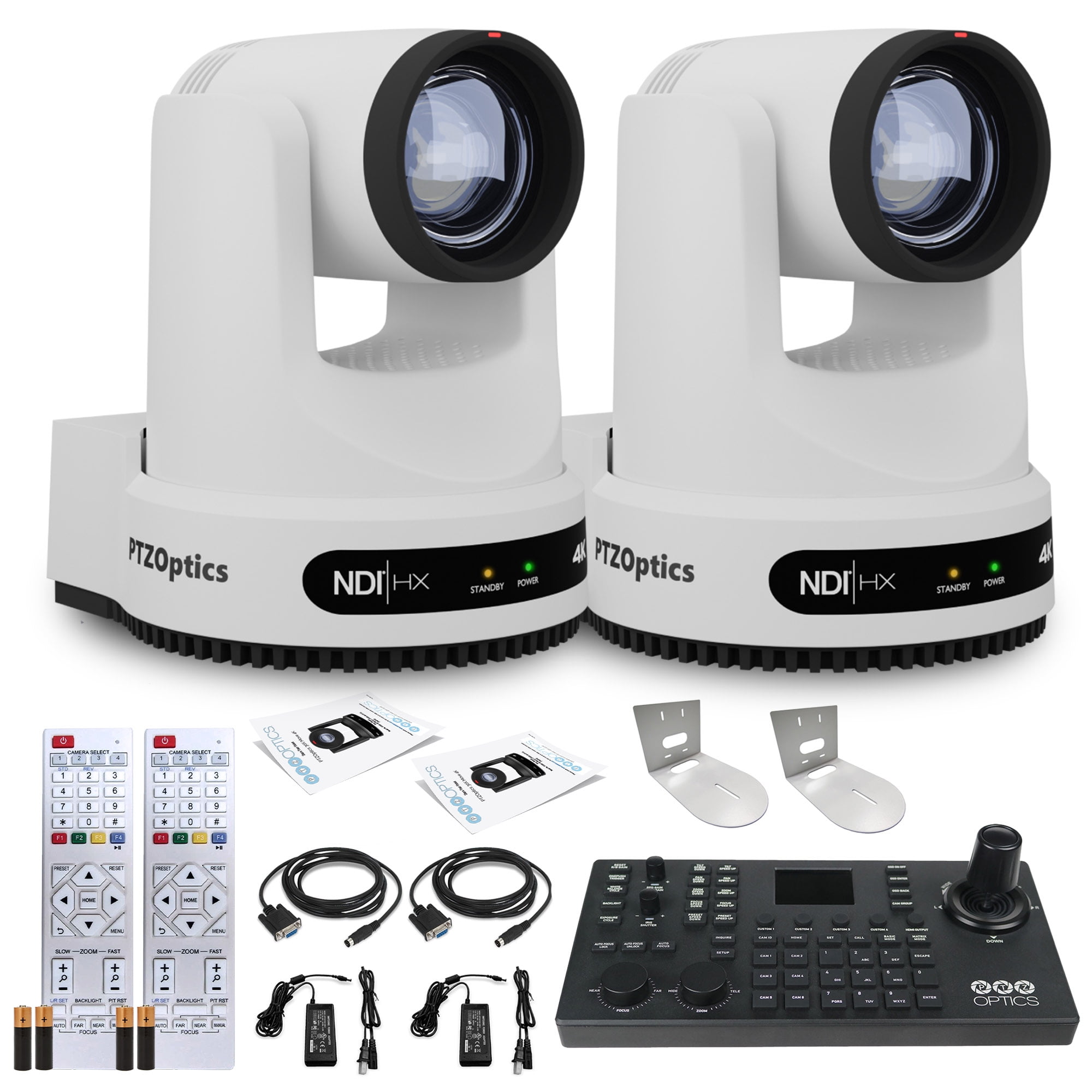 2 x PTZOptics Move 4K SDI/HDMI/USB/IP PTZ Camera with 12x Optical Zoom