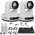 thumbnail image 1 of 2 x Cámara PTZ PTZOptics Move 4K SDI/HDMI/USB/IP con Zoom Óptico de 12x (Blanco) (PT12X-4K-WH-G3) + Controlador de Joystick de Cámara PTZ PTZOptics SuperJoy + 2 x Soporte de Pared Universal (Blanco), 1 of 9