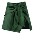 thumbnail image 5 of IROINNID Comfort Waist Mini Skirts For Women Fashion High Waist Split Irregular Skirt Solid Color Skirt, 5 of 9