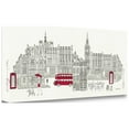 thumbnail image 2 of Tangletown Fine Art 'World Cafe Panel I - London Red' Graphic Art Print on Canvas, 2 of 2